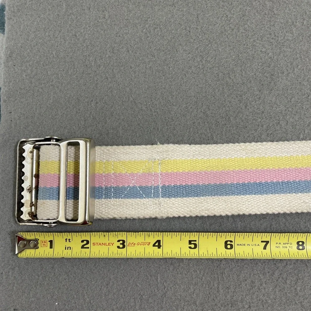 Vintage Belt 100% Cotton Metal Buckle Gait Mobility Unisex 48